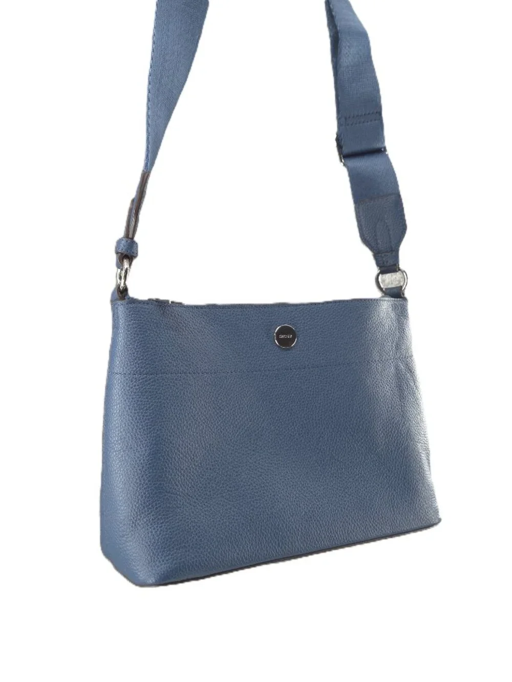 DKNY Winston Crossbody Bag Womens Small Blue Leather Adjustable Strap Dust Bag
